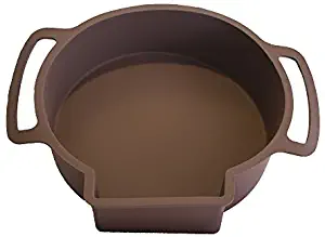 Perfect Cheesecake Water Bath Pan | Silicone | For Standard 9" Springform Pan | Leakproof Cake Pan Bakeware (Chocolate)