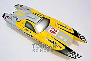 G30K ARTR Fiberglass RC Racing Boat 30CC Engine Water Cooling Sys Exhaust' Sys Yellow