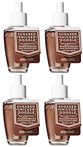 Bath and Body Work Sugared Snickerdoodle Wallflowers Fragrances Refill. 0.8 Oz. 4 Set.