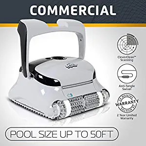 Dolphin C3 Commercial Robotic Pool Cleaner with Fine and Ultra-Fine Top Load Cartridge Filters and Caddy, Ideal for Commercial Pools up to 50 Feet.