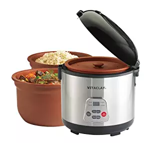 VitaClay VF7700-6 Chef Gourmet 6-Cup Rice and Slow Cooker