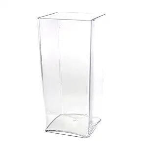 Homeford Firefly Imports Clear Acrylic Block Vase Display, 10-Inch