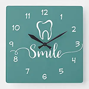 TattyaKoushi 15 by 15-Inch Wall Clock, Dentist Office Clock Living Room Clock, Home Decor Clock