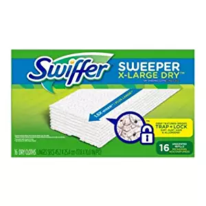 SWIFFER SWEEPER X-LARGE Disposable Sweeping Cloths, 16-Count Boxes (PACK OF 6)