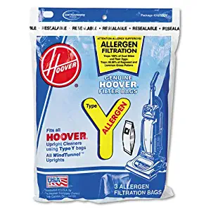 Hoover Style YMicrofiltration Vacuum Bags with Closure, 3 Pack