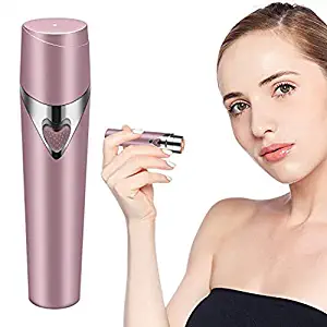 Facial Hair Removal for Women,Portable Waterproof Electric Facial Hair Remover Epilator with a Cleaning Brush for Lip Body Chin and Cheek Hair,Mini Travel Size