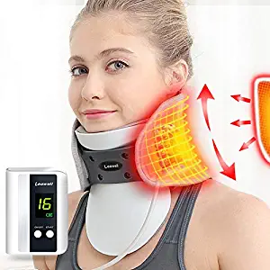 Cervical Neck Device with Heating Pad, Neck Traction Belt for Neck Stiffness Neck Decompression (Electric Pump & Size S S(Weight ≤176lb))