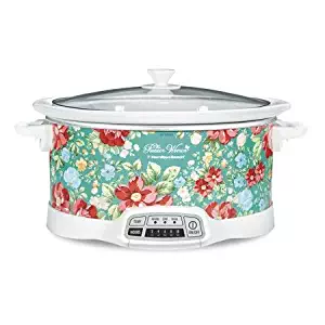 Bring Cheerful and Charming Style to Your Countertop with Beautiful and Stylish Pioneer Woman 7 Quart Programmable Slow Cooker Vintage Floral,Great Addition to Your Kitchen