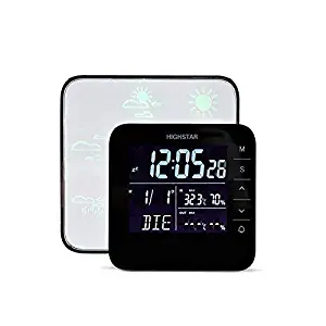 Barry Century Wireless Weather Forecast Station,Multifunctional Indoor Temperature Humidity Meter Tester Thermometer Hygrometer Date Time Alarm Clock,for Comfort of Home and Office