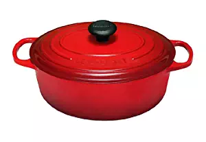 Le Creuset Signature Enameled Cast-Iron 3-1/2-Quart Oval (Dutch) French Oven, Cherry