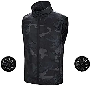 2019 UV Resistant Double Fan Jacket, Workwear Equipped Cooling Vest Fan with Battery Pack for Summer Outdoors Air-Conditioned Long Sleeve Top Unisex Available
