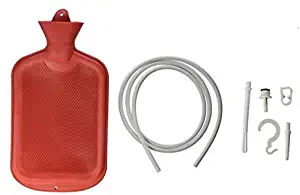 Caldor Old Style Old School Hot and Cold Latex Rubber Water Bottle For Aches, Pain, Sprain, Therapy and Much More!! (2, Red)