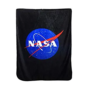 JUST FUNKY NASA W/NASA Logo Coral Fleece Blanket 45 x 60 inches