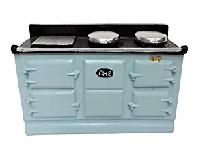Melody Jane Dollhouse 4 Oven Lt Blue Aga Stove Miniature Kitchen Furniture