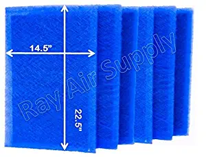 RAYAIR SUPPLY 16x25 Dynamic Air Cleaner Replacement Filter Pads 16X25 Refills (6 Pack)