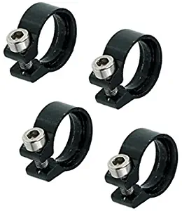 Phobya Hose Clamp with Hexagonal Socket, 10mm to 11mm (3/8" to 7/16"), Black, 4-Pack