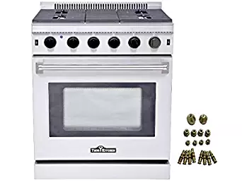 Thor Kitchen 30" Stainless Steel Gas Range Oven with 5 Burner LRG3001U + LP Conversion Kit