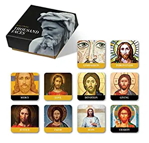 10 Piece Refrigerator Magnets Set of Jesus Christ Thousands Faces in a Designed Package The Best Creative Gift for Christian Friends & Family Suitable for Church,Vision Boards,Kitchen Fridge and More