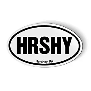 Stickers & Tees HRSHY Hershey PA Oval - Car Magnet - 5"