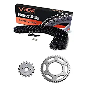 Volar Chain and Sprocket Kit - Heavy Duty - Black for 1994-2009 Kawasaki Ninja 500 500R EX500