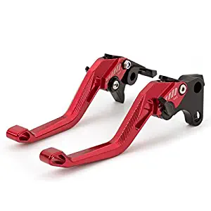 FXCNC Racing Billet Short 5D Rhombus Hollow Adjustable Brake Clutch Levers fit for Kawasaki Ninja 250 EX250 1998-2007