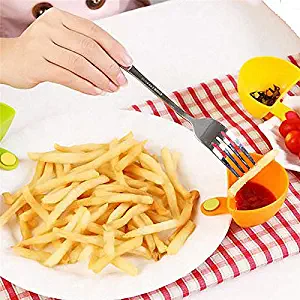 Fiesta LINSBAYWU 1Pcs Dip Clips Kitchen Bowl kit Tool Small Dishes Spice Clip For Tomato Sauce Salt Vinegar Sugar Flavor Spices: White