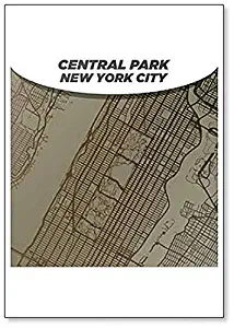 Vintage Retro Street Map of Central Park New York City Fridge Magnet