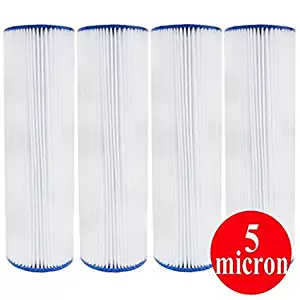 CFS American Plumber W20CLA Compatible Whole House Sediment Filter Cartridge 5 Micron Well Pump Irrigation (4)