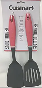 Cuisinart CTG01-STLTB-320 Nylon Solid Turner & Slotted Turner, Gray/Pink