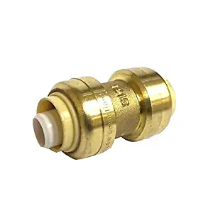 1/2" Push Fit Coupling Connection Fittings - 10 Pack Couplings Brass Fitting Water Tool Bite Connects PEX Copper Pipe PVC Tubes Tubing Plumbing Connector Disconnect Valves Hot Cold Quick Connectors