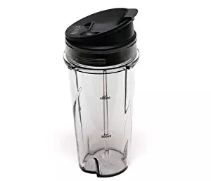 Ninja Blender Cup - 16 oz Single Serve to go Cup with sip and seal Lid - fits QB3000SS and Ninja 2-in-1 QB3000 QB3004 QB3005