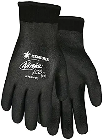 Memphis N9690FCXXL Ninja Ice Fully Coated Glove Blk Nylon, Size XXLarge(12 Pair)