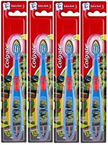Colgate Kids Toothbrush, Ninja Turtles (4 Pack, Blue)