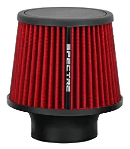 Spectre Performance 9132 Universal Clamp-On Air Filter: Round Tapered; 3 in (76 mm) Flange ID; 6.5 in (165 mm) Height; 6 in (152 mm) Base; 4.75 in (121 mm) Top