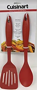 Cuisinart CTG-01-LTSSR Nylon Slotted Turner & Solid Spoon, Red
