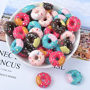 20 pcs Cute Sweet donut Doughnut fridge message magnet souvenirs,Simulation Food Magnet For Kids Message Holder decoration