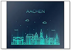 Aachen North Rhine Westphalia Germany Skyline Fridge Magnet