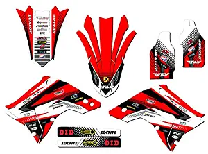 Team Racing Graphics kit compatible with Honda 2002-2012 Polisport Restyled CR 125R/250R, Analog Red Base kit