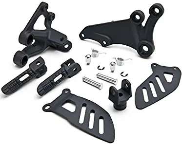 Krator (Front) Foot Rests Assembly Kit for Suzuki GSXR 600 2006-2010 / GSXR 750 2006-2008 Frame Fitting Stay Footrests Step Bracket Assembly