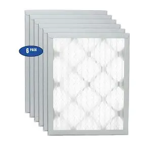 14x18x1 1" Pleated Air Filter Merv 8-6 pack by Filters Fast (Actual Size: 13.75" x 17.75" x 0.75")