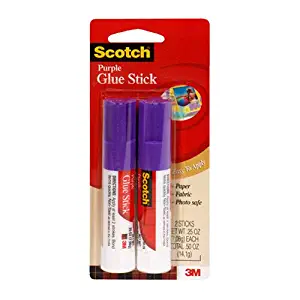 Scotch Purple Glue Sticks, 0.28 Ounces, 2-Pack (6108-2N)