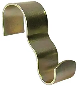 Molding Hooks - 10 Pack - Picture Rail Hangers - Brass Plated Steel - Picture Rail Hooks Wide