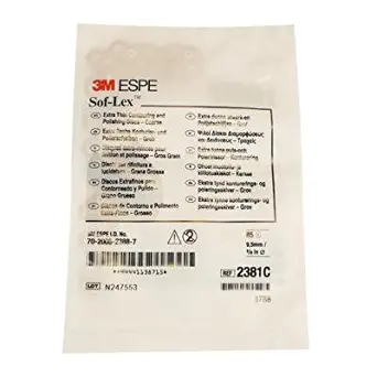 3M ESPE 2381C Sof-Lex Extra-Thin Contouring and Polishing Discs Refill, Coarse, 3/8" Diameter, 0.375" Width, Dark Orange (Pack of 85)