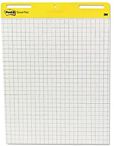 Post-it 560 Easel Pad,Self-Stick,Faint Grid,30 Sheets,25-Inch x30-Inch,2/CT,WE