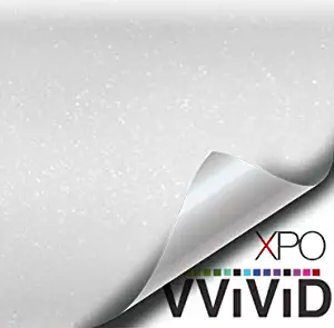 VViViD White Diamond Matte Stretch Vinyl Wrap Film Roll Decal Sheet DIY Easy to Use Air-Release Adhesive (3ft x 5ft)