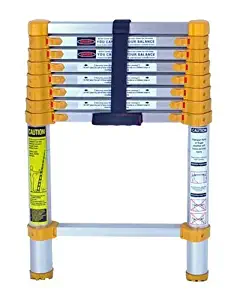 Xtend and Climb 750P Home Heavy Duty Telescoping Ladder, 225 Lb, 8.5 Ft, 8 5, Gray/Yellow (Renewed)