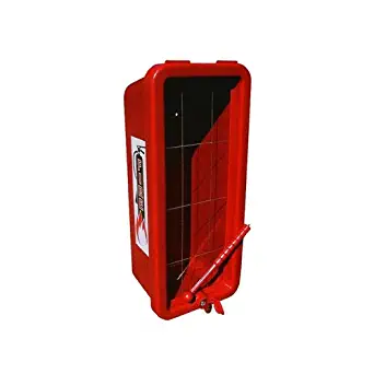 CATO 10551-H Red Plastic Chief Fire Extinguisher Cabinet for 2-1/2 or 5 lb. Extinguisher, with Hammer and Cylinder Lock