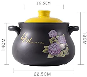 Casserole Soup Pot Heat-resistant Ceramic Casserole Porridge Congee Cooker Rice Noodle Pot Lime Porcelain Pan Hotpot Pot Soup Soup Mother's Day Gift Father's Day Gift (Color : C)