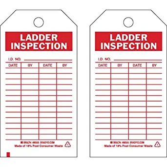 Brady 86555, Ladder Tag, (10 Packs of 10 pcs)