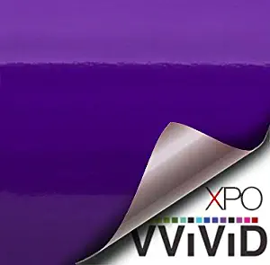 VViViD XPO Gloss Purple Vinyl Car Wrap Film Roll (1ft x 5ft)